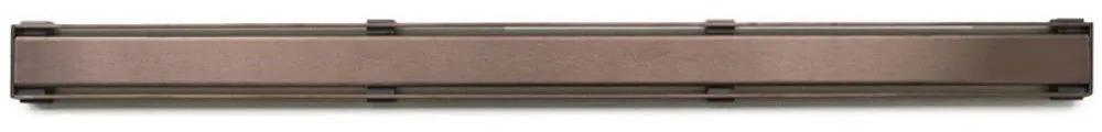 I-DRAIN Plano sprchový rošt z nerezovej ocele, dĺžka 1000 mm, čokoládová kartáčovaná PVD, IDRO1000C