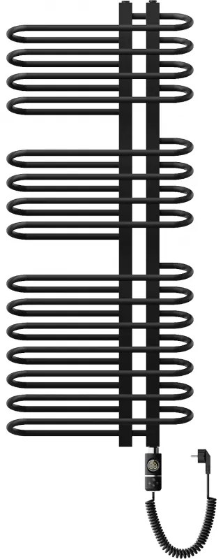 Mexen Ops, elektrické vykurovacie teleso 1300x550 mm + vykurovacia tyč 900 W, čierna, W122-1300-550-2900-70