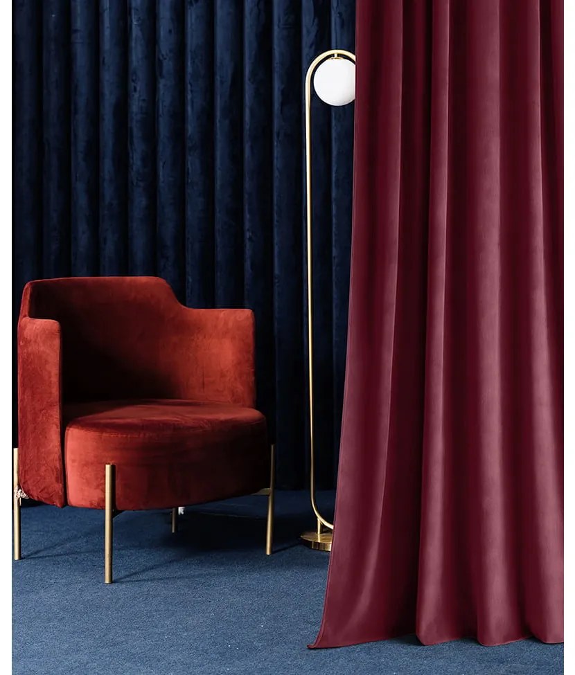 Room99 Hotový záves na krúžkoch CHARMY Jednofarebný Velúrový Zatemňovací Farba: Béžová/Strieborná, Veľkosť: 140 x 260 cm
