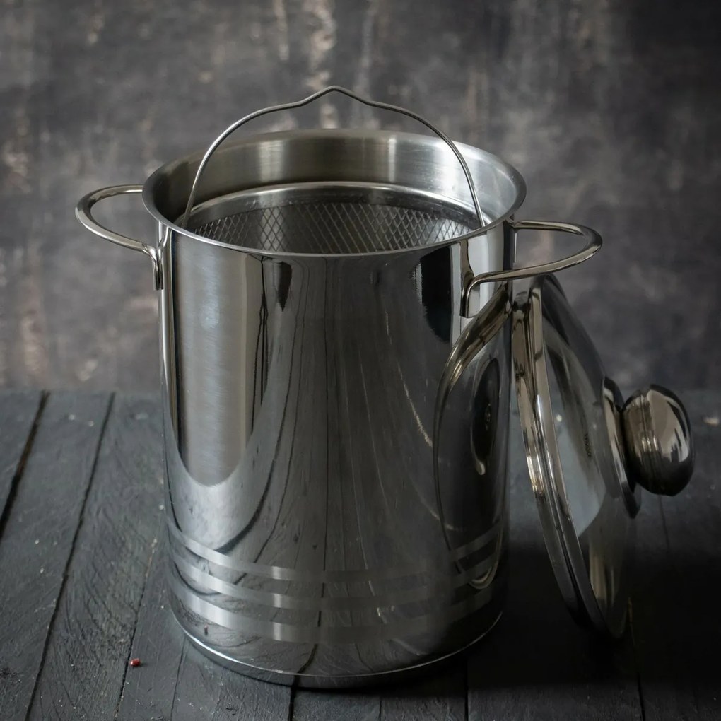 Elo 22616 Basic Nerezový hrniec na špargľuBrillant 16 cm, 4 l