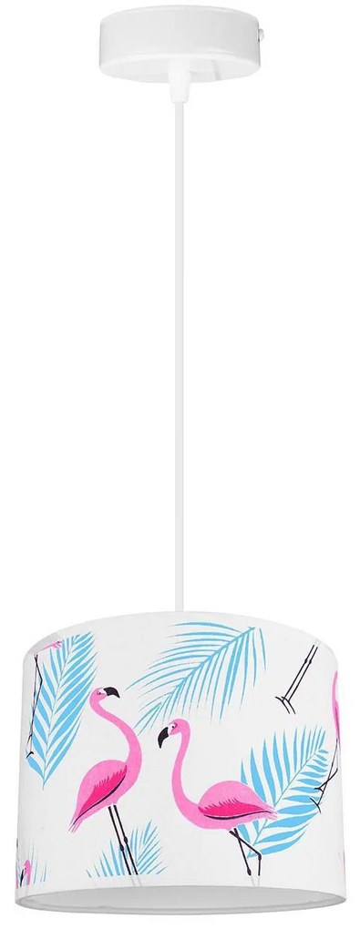 Detské závesné svietidlo Child, 1x textilné tienidlo so vzorom (výber z 5 farieb), (výber z 2 farieb konštrukcie)