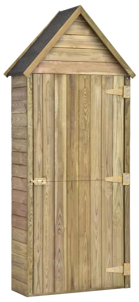vidaXL Záhradný prístrešok na náradie s dverami 77x37x178 cm impregnované borovicové drevo