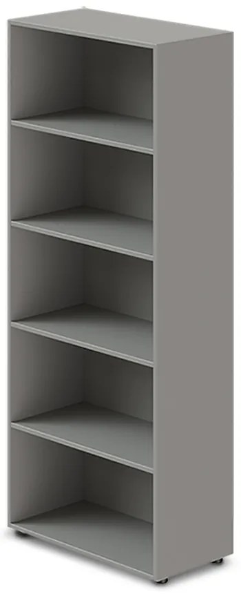 Vysoká široká skriňa TopOffice Premium 79,8 x 40,4 x 196,5 cm, sivá