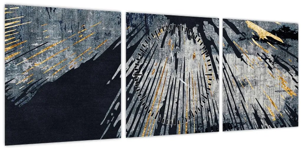 Obraz - Abstrakcia (s hodinami) (90x30 cm)