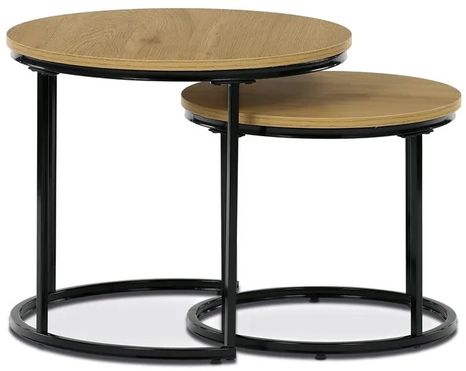 Autronic BONTEC Odkladací stolík 53x53x46cm, mdf, divoký dub, CT-G1145 OAK Farba: Hnedá