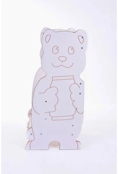 Učiaca veža BEAR biela/javor