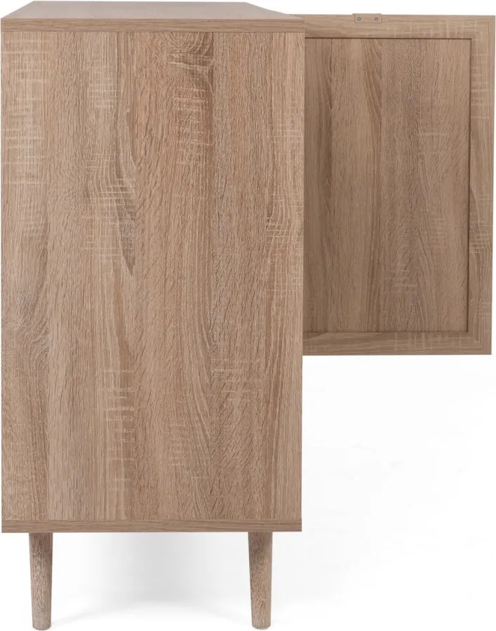 Skrinka 2-dverová Bali, dub sonoma/výplet