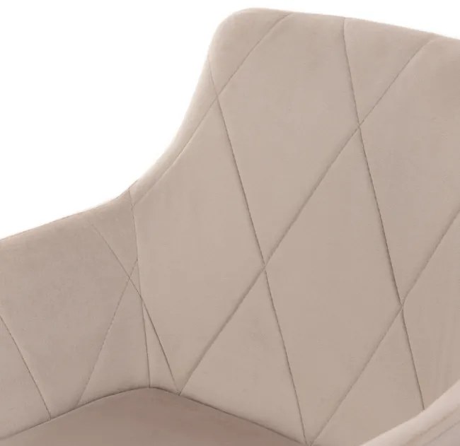 Jedálenská stolička FELLICE zamatová béžová 847269