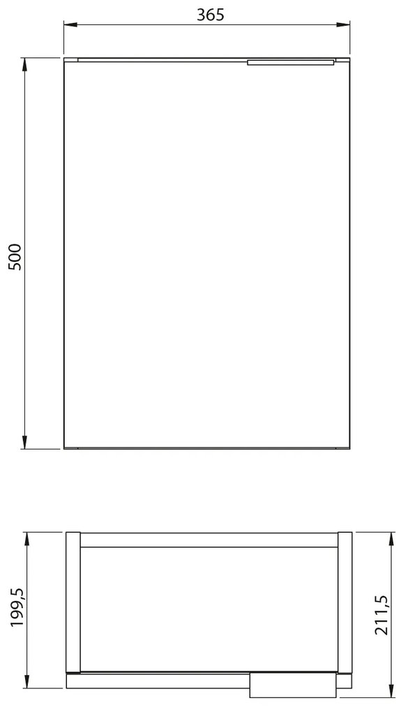 Sapho Sapho, LATUS XII umývadlová skrinka 36,5x50x21,5cm, biela lesk, LT112-3030