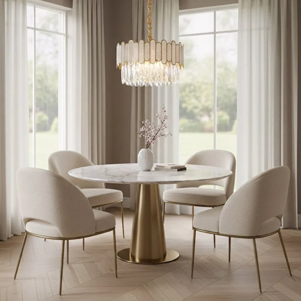 Toolight Toolight, stropné svietidlo 40cm, 6xE14, APP1746-4CP, zlatá, OSW-04045