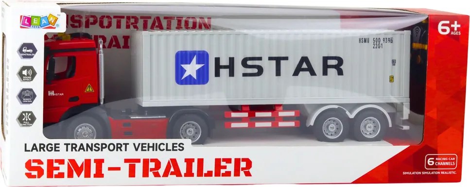 LEAN Toys Nákladné vozidlo s kontajnerom RC 6CH Uhol otáčania 270°