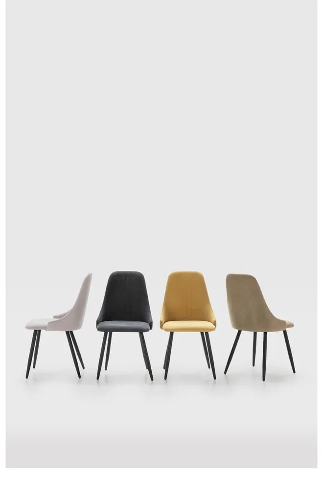 Žlté jedálenské stoličky v súprave 4 ks Mani - Marckeric