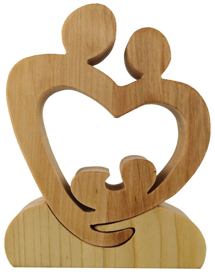 AMADEA Drevené puzzle betlehem v srdci, masívne drevo dvoch druhov drevín, 9x12x3 cm