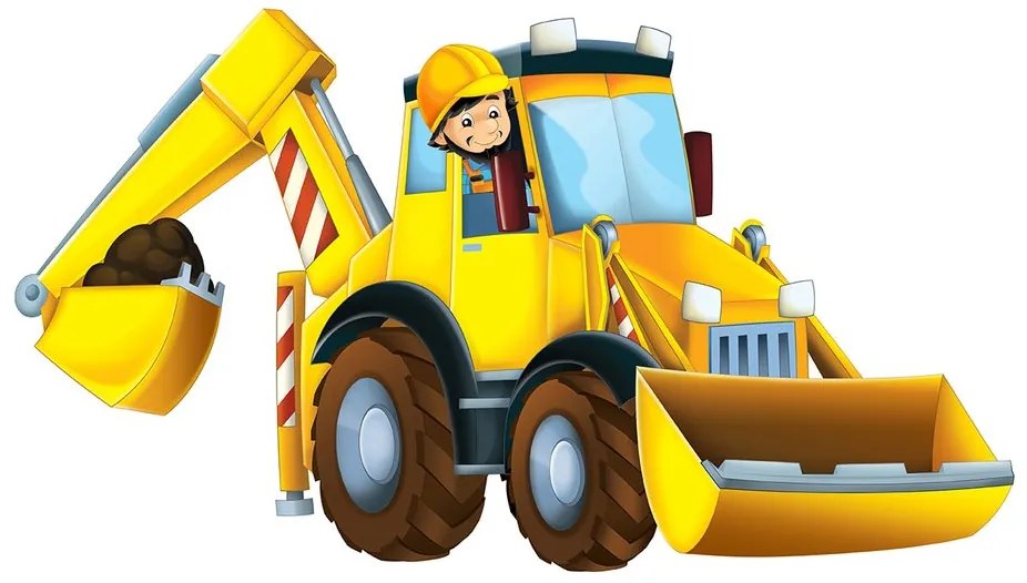 Tapeta kreslený bager