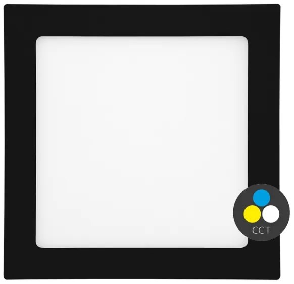 Ecolite LED-WSQ-CCT/25W/CR- LED Podhľadové svietidlo RAFA LED/25W/230V IP44 čierna