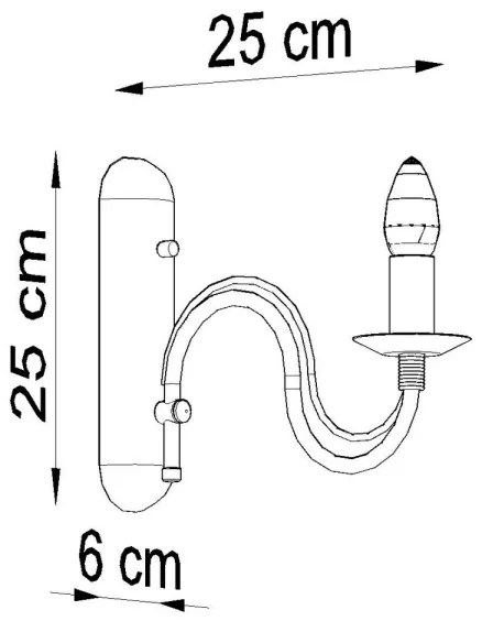Nástenné svietidlo MINERWA 1xE14/40W/230V biela