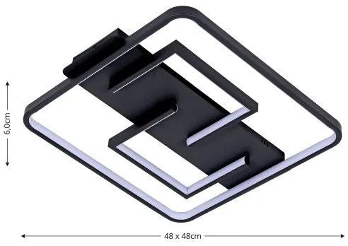 Brilagi - LED stmievateľné stropné svietidlo FLARE LED/34W/230V 3000-6000K + diaľkové ovládanie