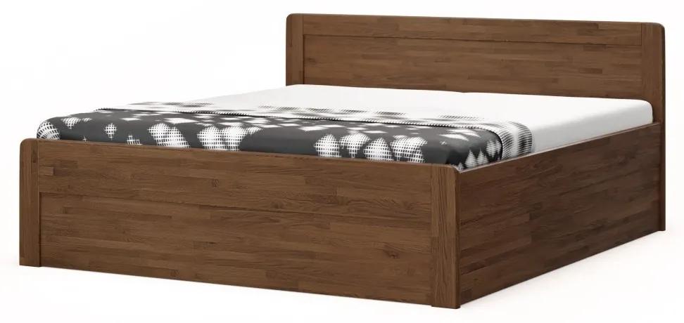 BMB MARIKA FAMILY - masívna dubová posteľ s úložným priestorom 160 x 200 cm, dub masív