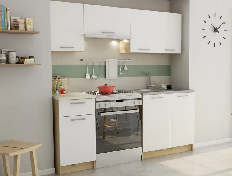 Kuchynský blok Irma, dub artisan/biela