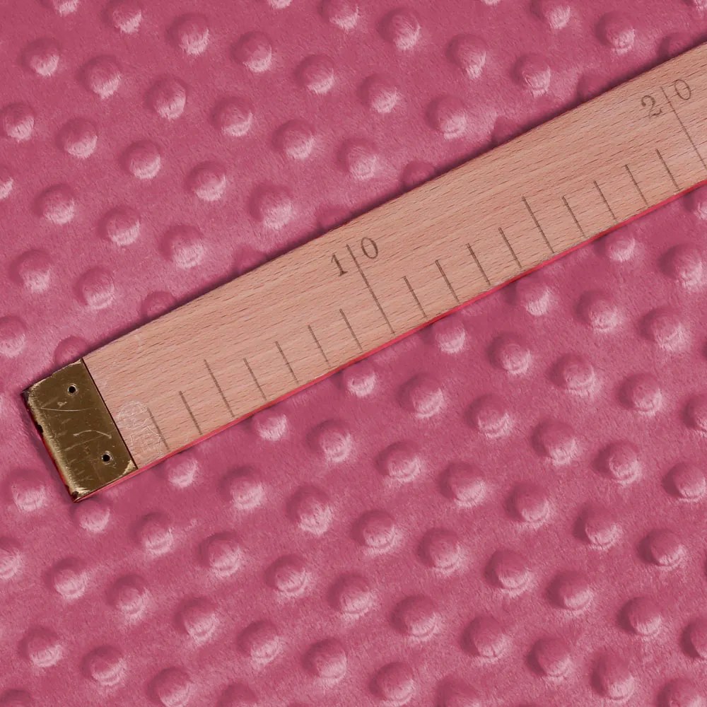 Biante Detská obliečka na vankúš Minky TOP 3D bodky MKP-057 Ostružinová 40 x 60 cm