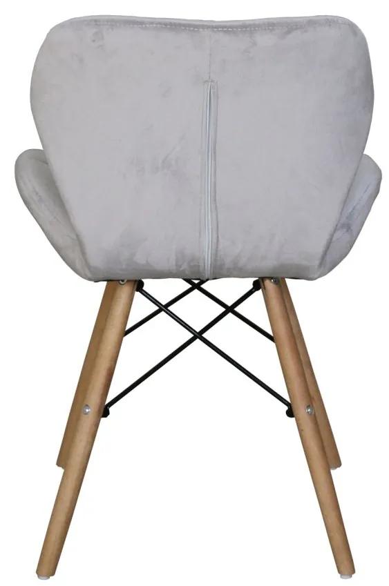 IDEA nábytok Jedálenská stolička ALFA sivý zamat