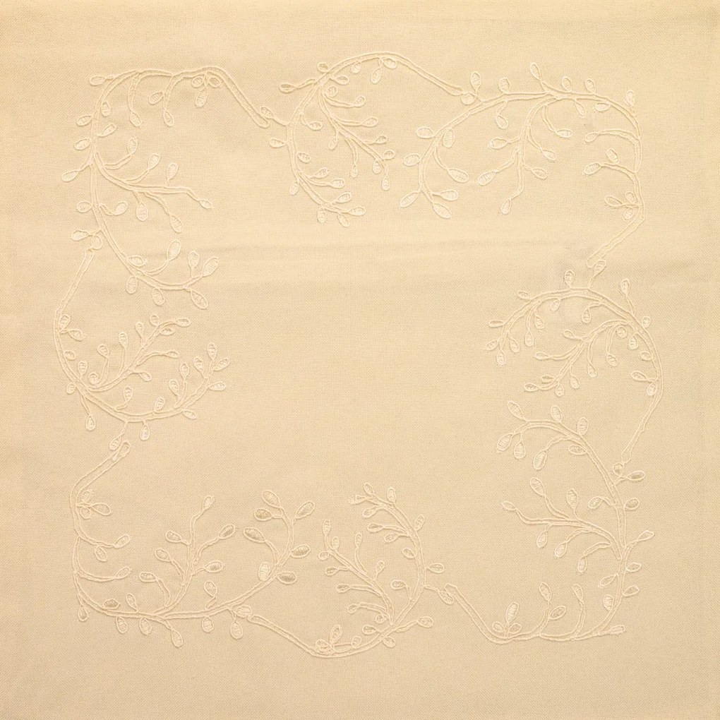 Dekoračná obliečka na vankúš LEAFY LACE 40x40 cm, krémová