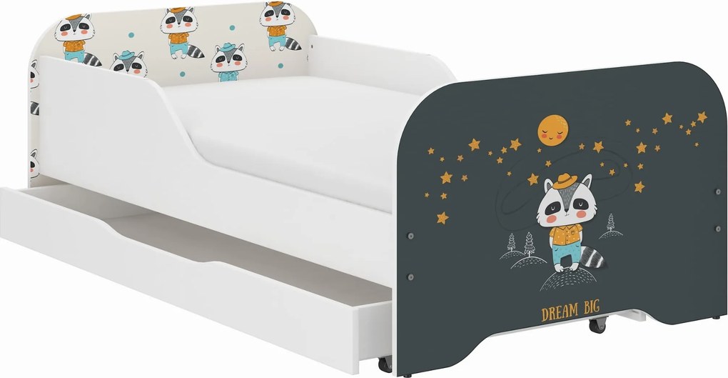 Wooden Toys Detská posteľ MIKI 140x70 BORSUK