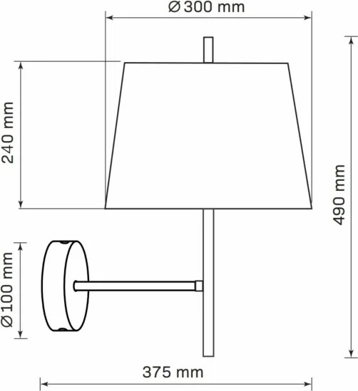 Nástenná lampa ELENA 1xE27/20W/230V biela