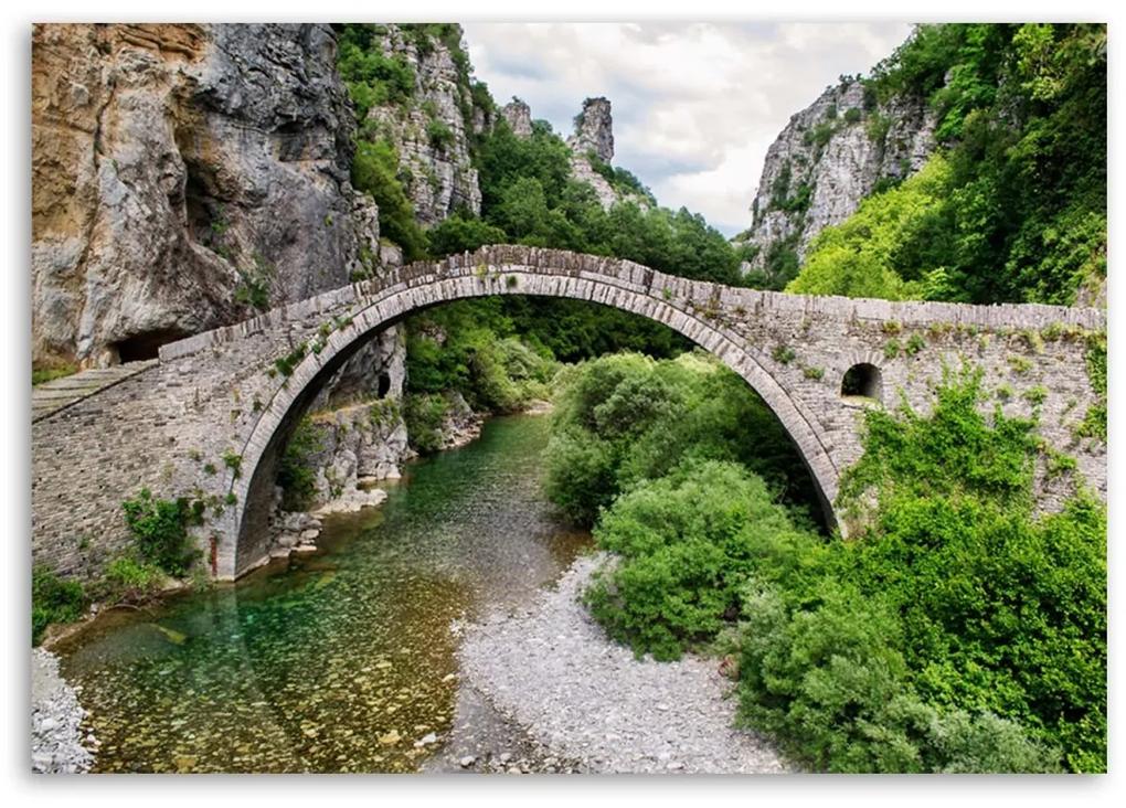 Obraz na plátně Starý kamenný most - 100x70 cm