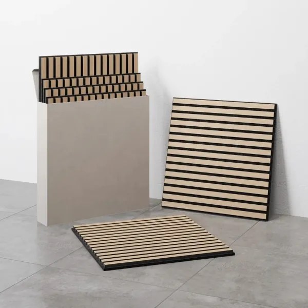 BATH DELUXE 54-060-08-86-12 - SADA 4x Akustický obkl. panel DANVIKEN 60x60 cm dub