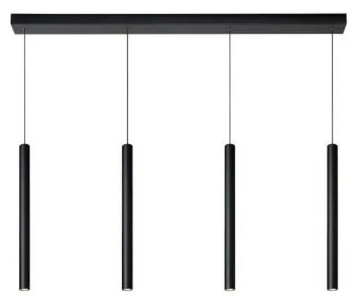 Lucide 74403/04/30 - LED Stmievateľný luster na lanku LORENZ 4xLED/4W/230V čierna