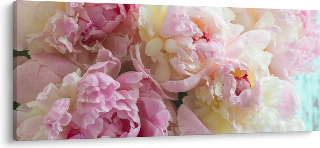 Obraz - Pivonky (120x50 cm)