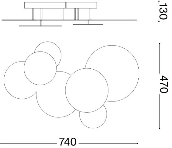 Ideal Lux - LED Stropné svietidlo CLOUD LED/46W/230V CRI 90 biela