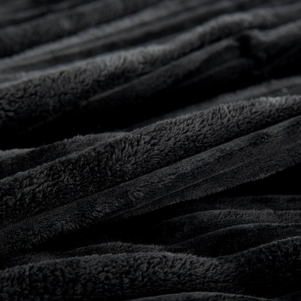 FLANELOVÁ DEKA NINA 200X220 CM ČIERNA
