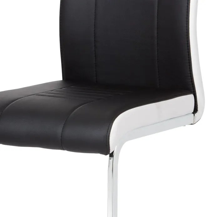 Autronic BONTEC Jedálenská stolička, čierna, ekokoža, DCL-406 BK Farba: Čierna