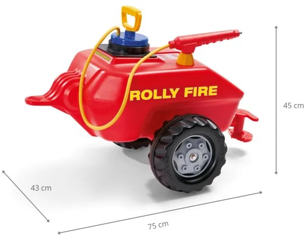 Príves s čerpadlom a hadicou na vodu Rolly Toys 122967 červený