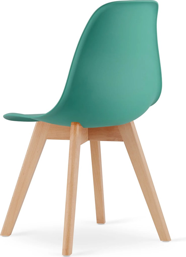 AKCIA Zelená stolička KITO s bukovými nohami II. akosť