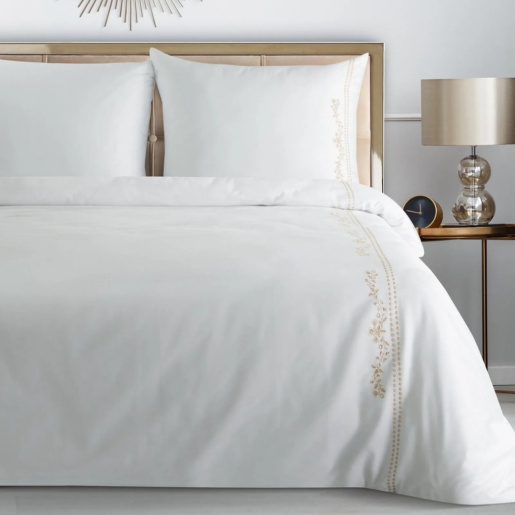 MAKOSATÉNOVÉ OBLIEČKY REINA53 160X200 CM, 2 KS 70X80 CM BIELE