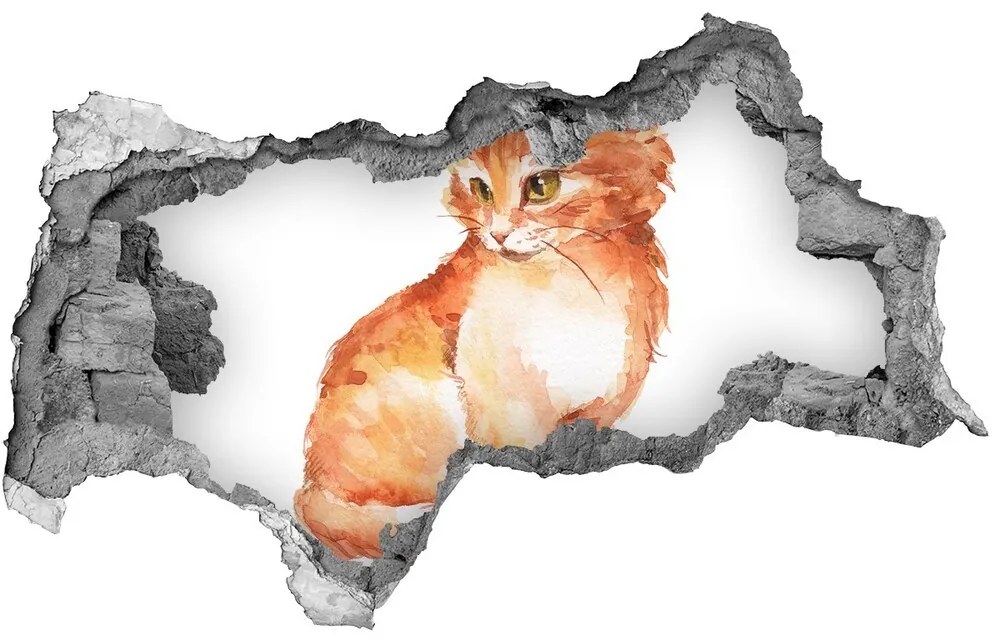 Diera 3D fototapeta nálepka Red cat nd-b-120895228