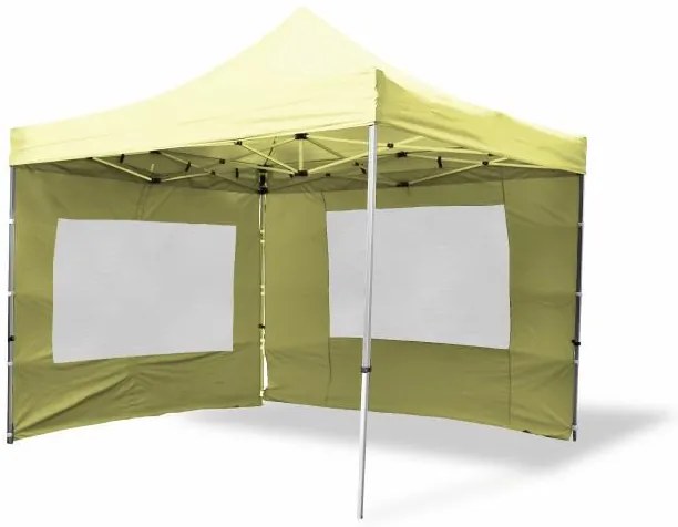 Garthen PROFI 2498 Záhradný párty stan nožnicový 3x3 m champagne + 4 bočné steny