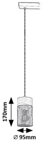 Rabalux 72041 - Luster na lanku CALLUM 1xE27/25W/230V buk