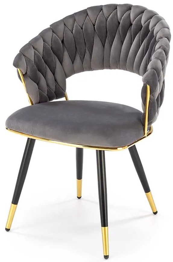 Stolička K551 sivá/zlatá