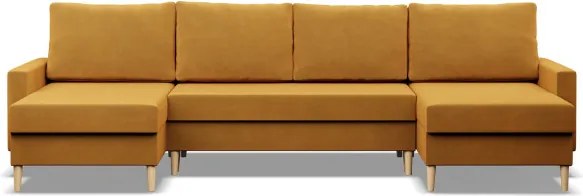 Sedacia súprava BLANK Elegant v tvare U žltá