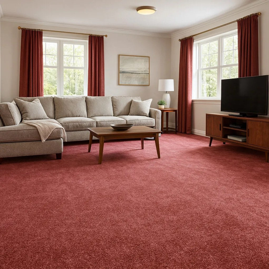 Vopi, Metrážny koberec Capri terra - neúčtujeme odrezky z role, na mieru, šíře 1,33m,1m,2m,3m,4m,na mieru, neúčtujeme odrezky, oranžová, ab (mriežka), chodba / predsieň