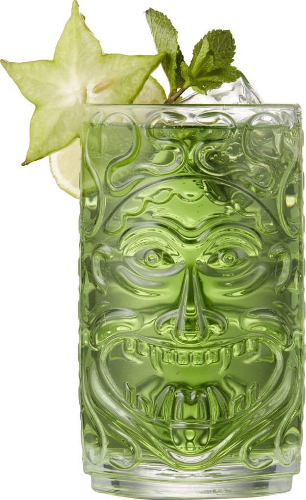 Poháriky na koktaily Tiki 450 ml priehľadné 4 ks