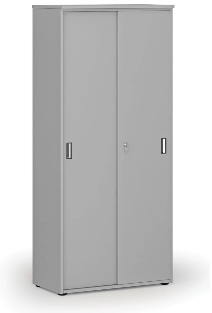 Skriňa so zasúvacími dverami PRIMO GRAY, 800 x 420 x 1781 mm, sivá