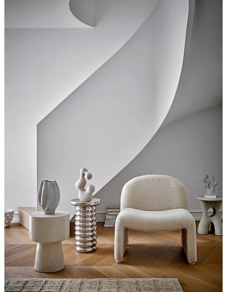 Krémové kreslo z textílie buklé Neel – Bloomingville