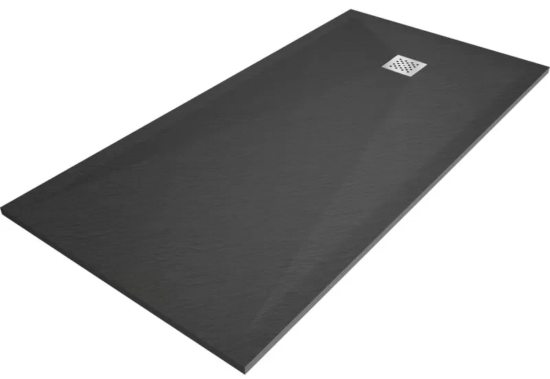 Mexen Stone+ kompozitná štvorcová sprchová vanička 200 x 100 cm, Antracit - 44711020