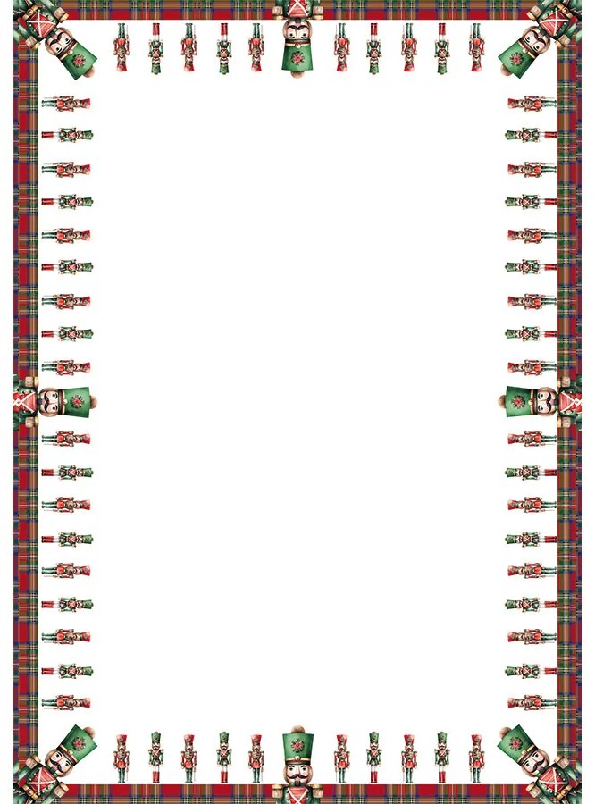 Vianočný obrus Luskáčik Karo 140x200 cm