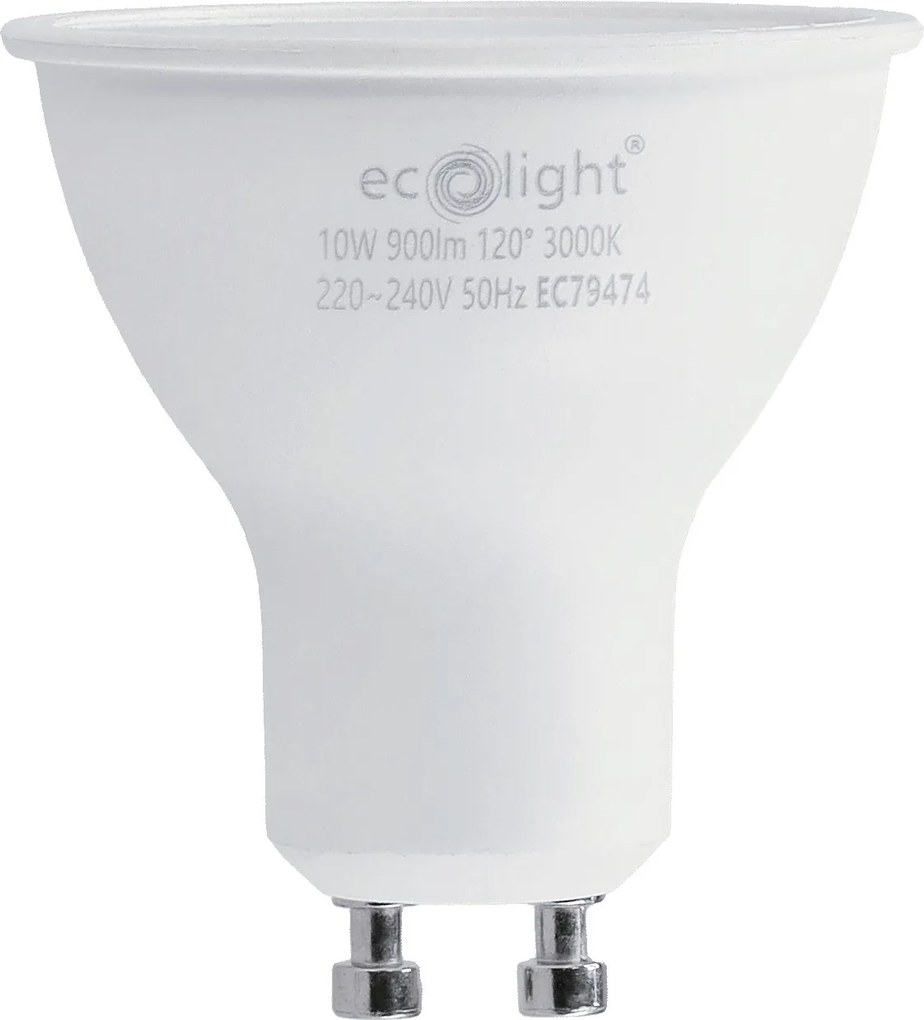 BERGE Sada 6x GU10 10W LED žiaroviek - teplá biela
